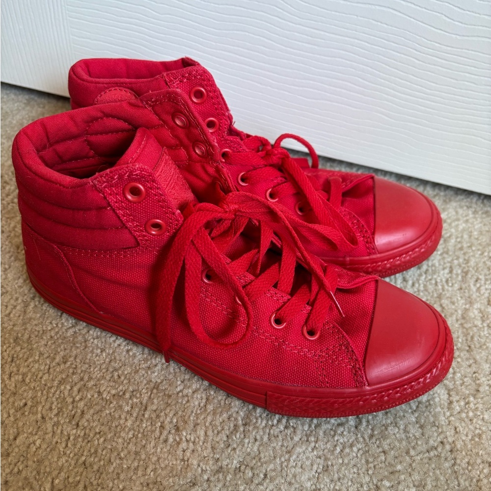 Kids Red High-Top Sneakers